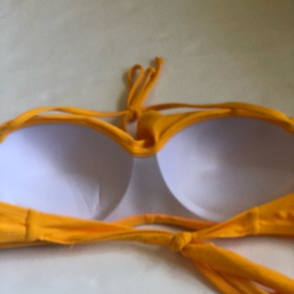 California Waves Push up Flounce Bikini Bandeau Swim Top Size M NWT - Picture 6 of 12